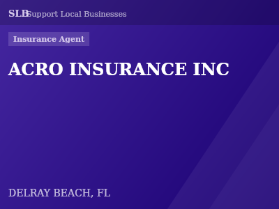 ACRO INSURANCE INC — Insurance Agent in DELRAY BEACH, FL