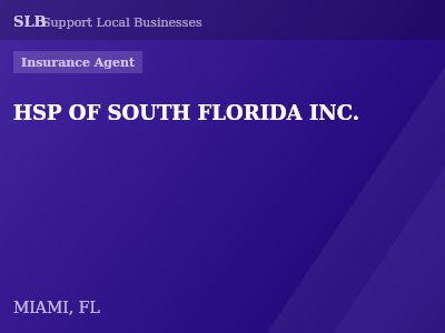 HSP OF SOUTH FLORIDA INC. — Insurance Agent in MIAMI, FL