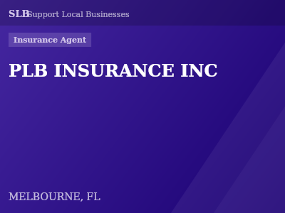 PLB INSURANCE INC — Insurance Agent in MELBOURNE, FL