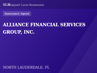 ALLIANCE FINANCIAL SERVICES GROUP, INC. — Insurance Agent in NORTH LAUDERDALE, FL