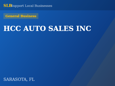 HCC AUTO SALES INC — General Business in SARASOTA, FL