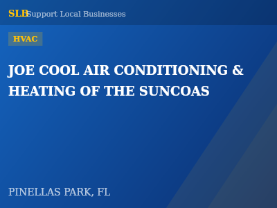 JOE COOL AIR CONDITIONING & HEATING OF THE SUNCOAS — HVAC in PINELLAS PARK, FL