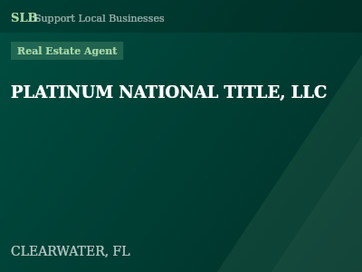 PLATINUM NATIONAL TITLE, LLC — Real Estate Agent in CLEARWATER, FL