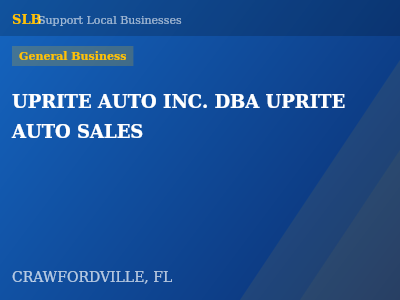 UPRITE AUTO INC. DBA UPRITE AUTO SALES — General Business in CRAWFORDVILLE, FL