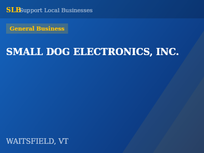 SMALL DOG ELECTRONICS, INC. — General Business in WAITSFIELD, VT