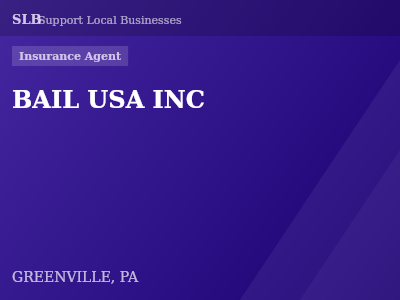BAIL USA INC — Insurance Agent in GREENVILLE, PA