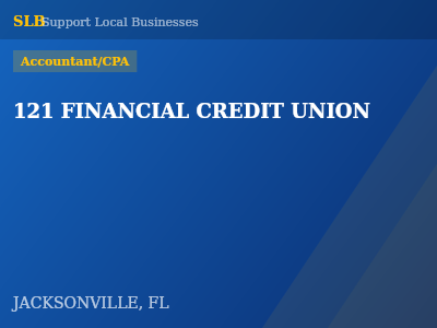 121 FINANCIAL CREDIT UNION — Accountant/CPA in JACKSONVILLE, FL