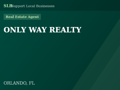 ONLY WAY REALTY — Real Estate Agent in ORLANDO, FL