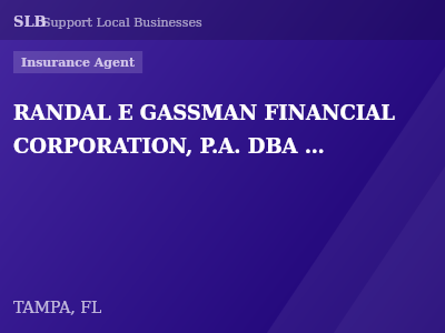RANDAL E GASSMAN FINANCIAL CORPORATION, P.A. DBA LRG SETTLEMENT ADVISORS — Insurance Agent in TAMPA, FL