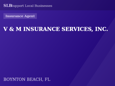 V & M INSURANCE SERVICES, INC. — Insurance Agent in BOYNTON BEACH, FL