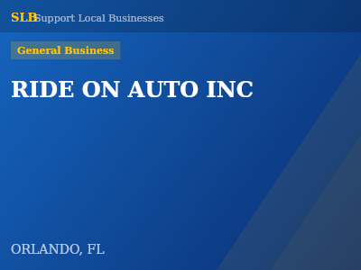 RIDE ON AUTO INC — General Business in ORLANDO, FL