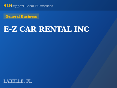 E-Z CAR RENTAL INC — General Business in LABELLE, FL