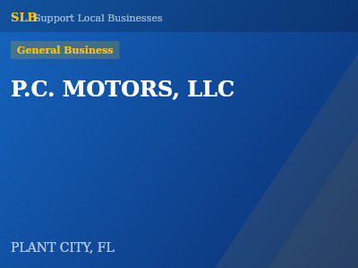 P.C. MOTORS, LLC — General Business in PLANT CITY, FL