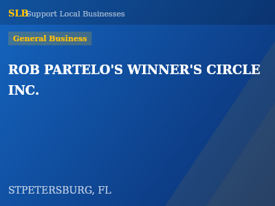 ROB PARTELO'S WINNER'S CIRCLE INC. — General Business in STPETERSBURG, FL