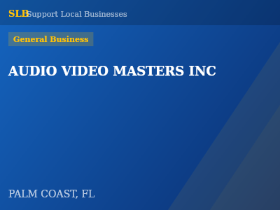 AUDIO VIDEO MASTERS INC — General Business in PALM COAST, FL
