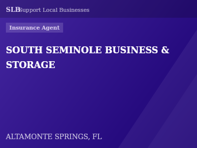SOUTH SEMINOLE BUSINESS & STORAGE — Insurance Agent in ALTAMONTE SPRINGS, FL