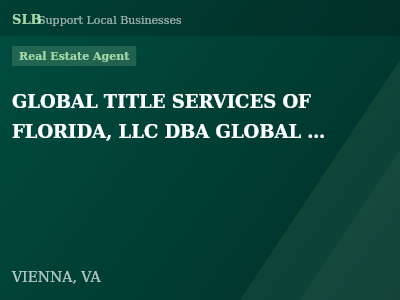GLOBAL TITLE SERVICES OF FLORIDA, LLC DBA GLOBAL TITLE, LLC — Real Estate Agent in VIENNA, VA
