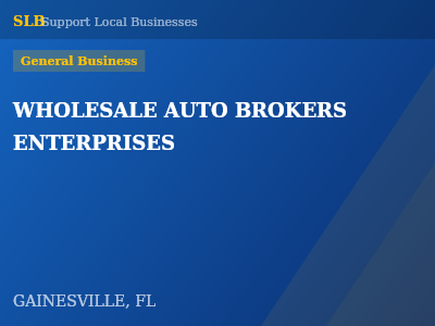 WHOLESALE AUTO BROKERS ENTERPRISES — General Business in GAINESVILLE, FL