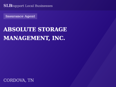 ABSOLUTE STORAGE MANAGEMENT, INC. — Insurance Agent in CORDOVA, TN