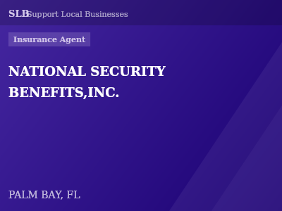 NATIONAL SECURITY BENEFITS,INC. — Insurance Agent in PALM BAY, FL