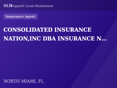 CONSOLIDATED INSURANCE NATION,INC DBA INSURANCE NATION INC — Insurance Agent in NORTH MIAMI, FL