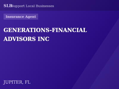 GENERATIONS-FINANCIAL ADVISORS INC — Insurance Agent in JUPITER, FL