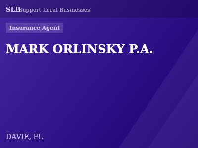 MARK ORLINSKY P.A. — Insurance Agent in DAVIE, FL