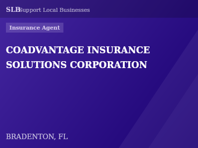 COADVANTAGE INSURANCE SOLUTIONS CORPORATION — Insurance Agent in BRADENTON, FL
