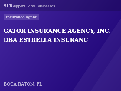 GATOR INSURANCE AGENCY, INC. DBA ESTRELLA INSURANC — Insurance Agent in BOCA RATON, FL