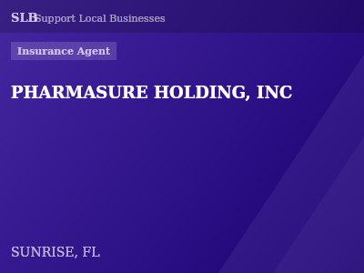 PHARMASURE HOLDING, INC — Insurance Agent in SUNRISE, FL