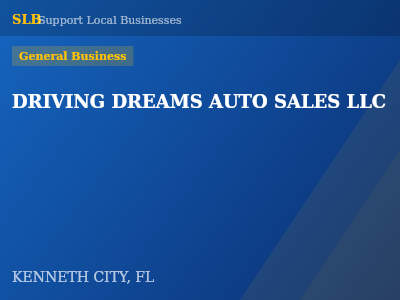 DRIVING DREAMS AUTO SALES LLC — General Business in KENNETH CITY, FL