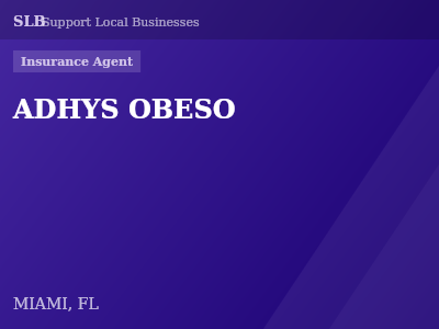 ADHYS OBESO — Insurance Agent in MIAMI, FL