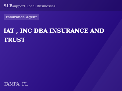 IAT , INC DBA INSURANCE AND TRUST — Insurance Agent in TAMPA, FL