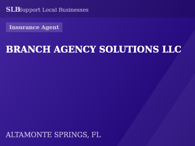 BRANCH AGENCY SOLUTIONS LLC — Insurance Agent in ALTAMONTE SPRINGS, FL