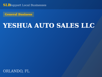 YESHUA AUTO SALES LLC — General Business in ORLANDO, FL