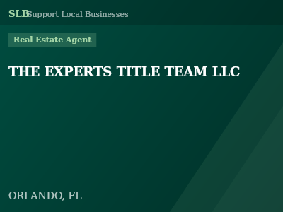 THE EXPERTS TITLE TEAM LLC — Real Estate Agent in ORLANDO, FL