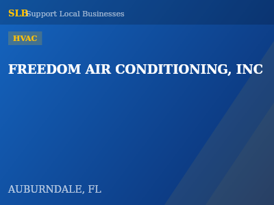 FREEDOM AIR CONDITIONING, INC — HVAC in AUBURNDALE, FL