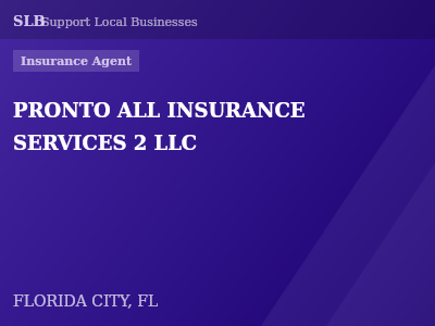 PRONTO ALL INSURANCE SERVICES 2 LLC — Insurance Agent in FLORIDA CITY, FL
