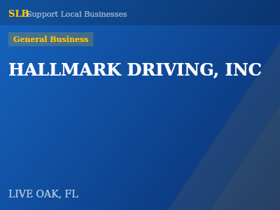 HALLMARK DRIVING, INC — General Business in LIVE OAK, FL
