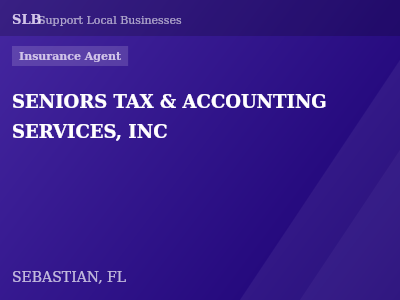 SENIORS TAX & ACCOUNTING SERVICES, INC — Insurance Agent in SEBASTIAN, FL