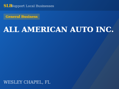 ALL AMERICAN AUTO INC. — General Business in WESLEY CHAPEL, FL