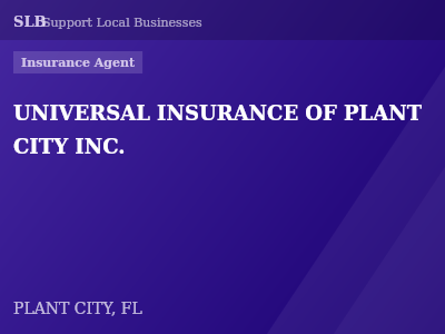 UNIVERSAL INSURANCE OF PLANT CITY INC. — Insurance Agent in PLANT CITY, FL