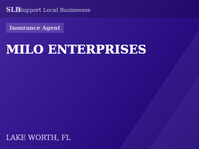 MILO ENTERPRISES — Insurance Agent in LAKE WORTH, FL