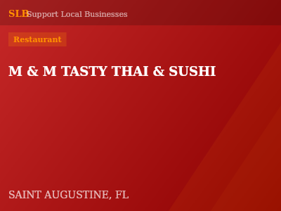 M & M TASTY THAI & SUSHI — Restaurant in SAINT AUGUSTINE, FL