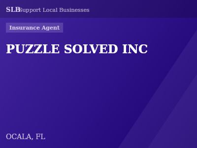 PUZZLE SOLVED INC — Insurance Agent in OCALA, FL