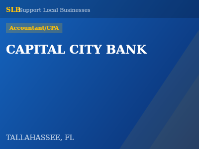 CAPITAL CITY BANK — Accountant/CPA in TALLAHASSEE, FL