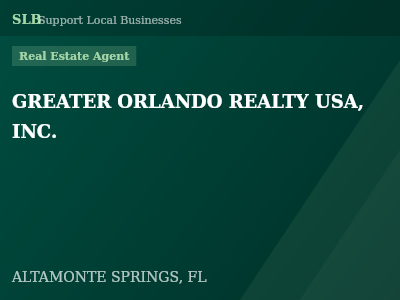 GREATER ORLANDO REALTY USA, INC. — Real Estate Agent in ALTAMONTE SPRINGS, FL