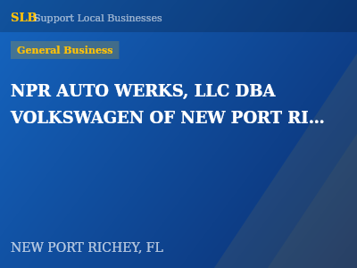 NPR AUTO WERKS, LLC DBA VOLKSWAGEN OF NEW PORT RICHEY — General Business in NEW PORT RICHEY, FL