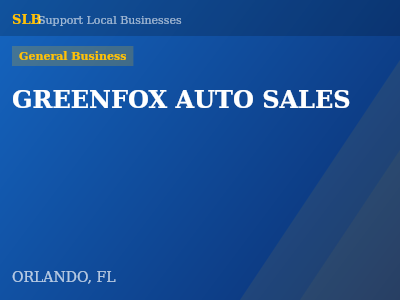 GREENFOX AUTO SALES — General Business in ORLANDO, FL