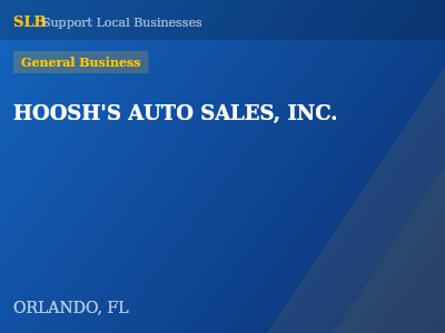HOOSH'S AUTO SALES, INC. — General Business in ORLANDO, FL